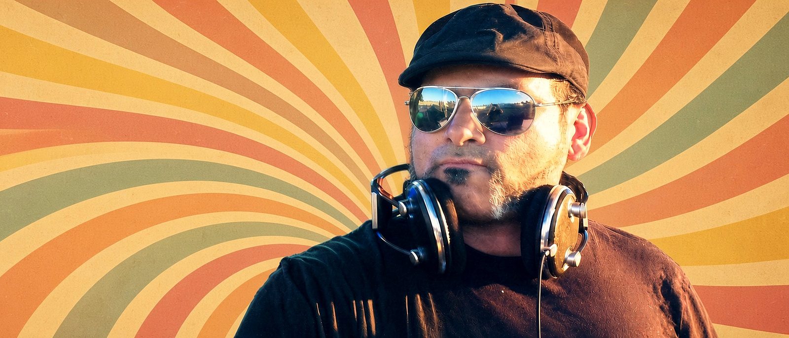TONYMAGIK — retro disco sunburst portrait
